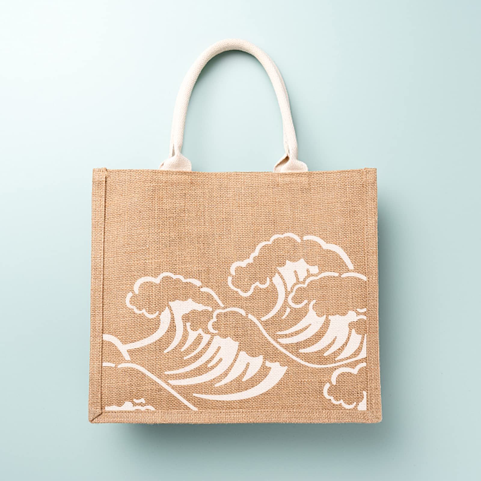 Amazon.co.jp: NBEADS 波型ステンシル 絵画用 11.8×11.8インチ