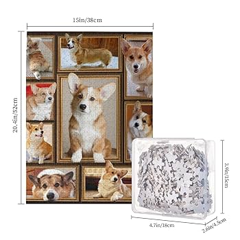 Amazon.co.jp: ジグソーパズル 500ピース Corgi 可愛い コーギー