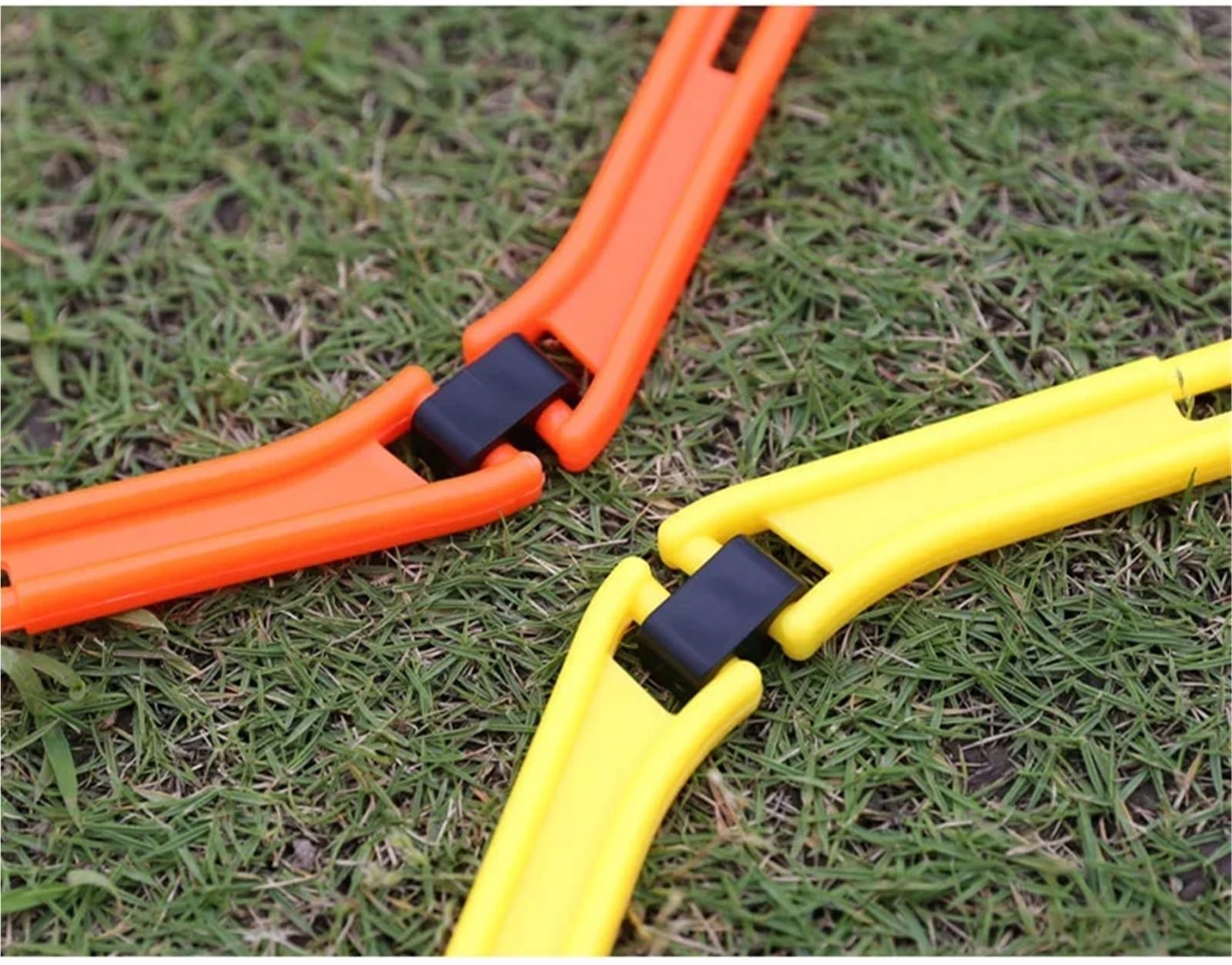 Vallas De Agilidad 6Pcs Agility Hurdles Set Football Training Folded Hexagon Ladder Multi Supplies Hex Hurdle Equipment(6Pcs Yellow)