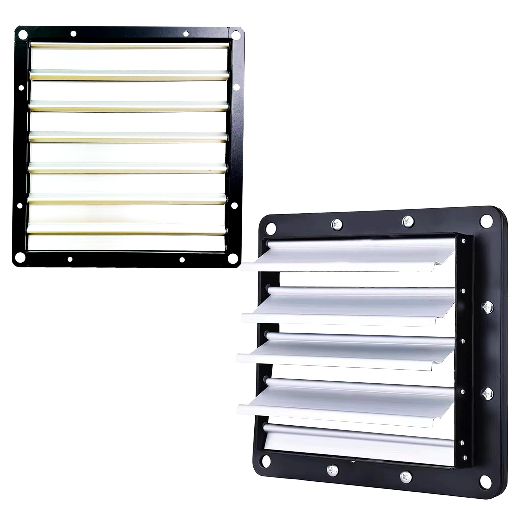 Industrial Metal Gravity Louvre Vent – Flap Air Shutter for Commercial & Industrial Fans (16" Inch | 470mm x 470mm)