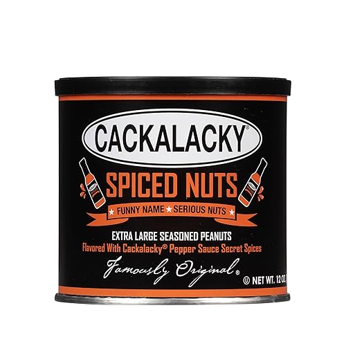 Miniatura 4 de Cackalacky Cacahuetes especiados famosamente originales, 12 onzas, cacahuetes tostados cultivados en NC, perfectos para cerveza, aperitivos de