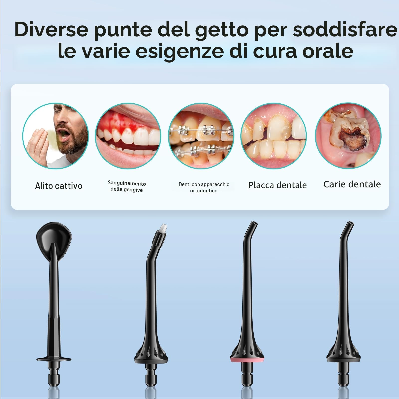 COSLUS C30 Idropulsore Dentale Portatile: 300ml Irrigatore Orale Senza Fili, 4 Modalità Idropulsore Dentale, Vincitore del Test 30 Giorni, Facile da Usare, IPX7 Impermeabile, Nero