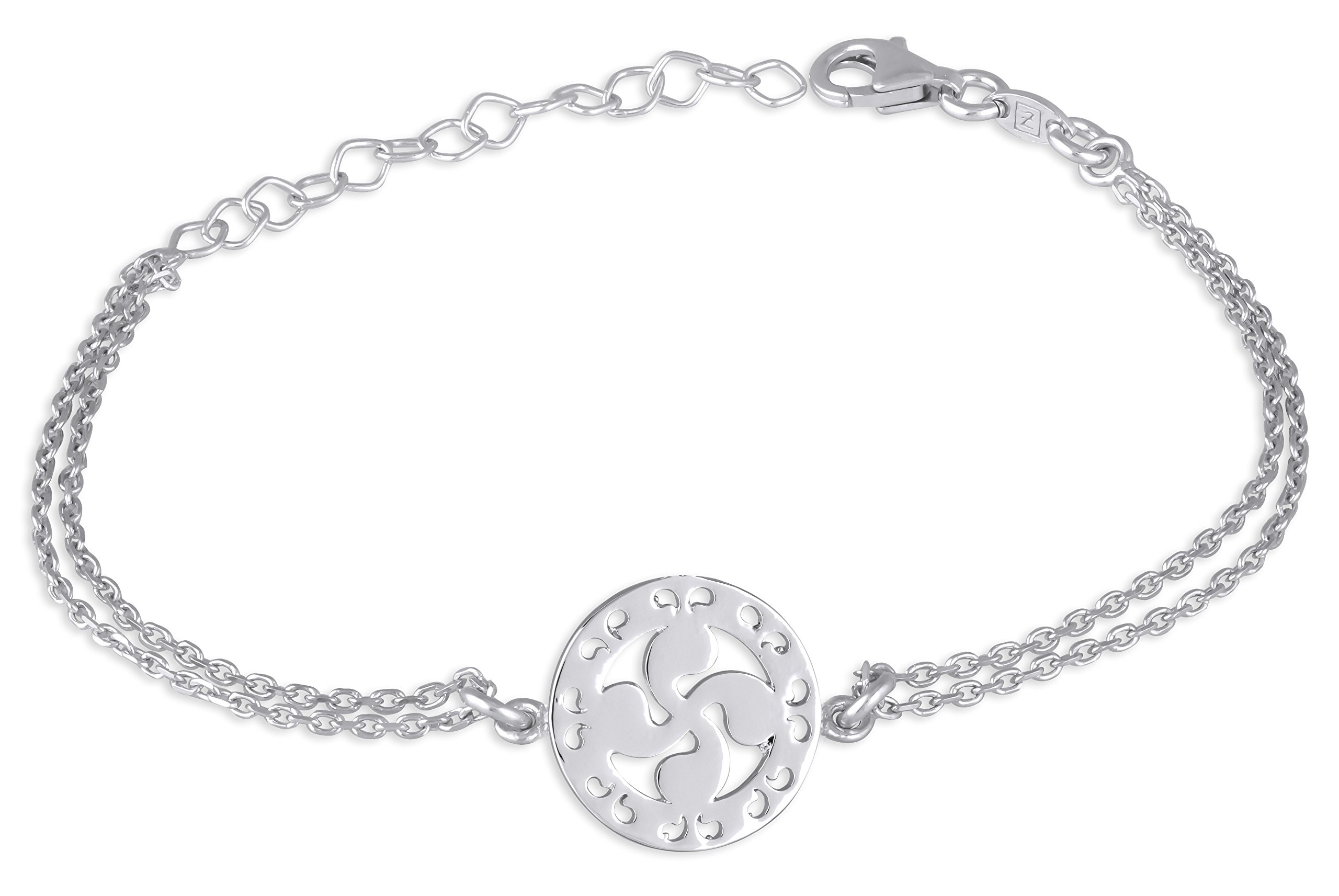 PULSERA DE PLATA 925 ROLO CON CIRCULOS - Royal Mayorista