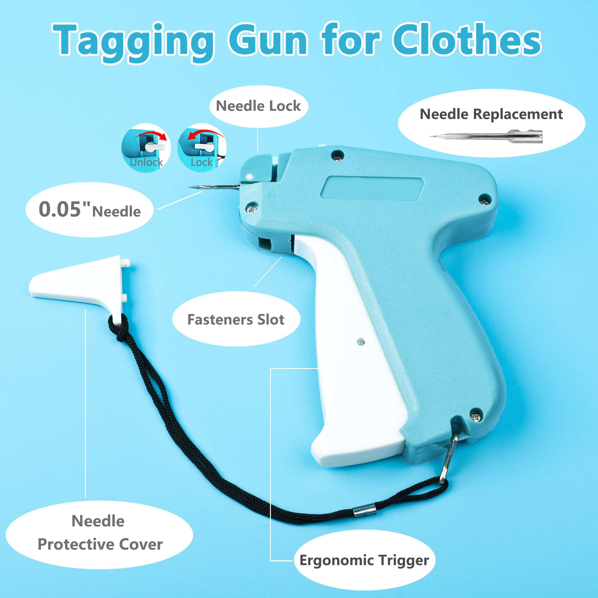 Wefaly Pistolet Micro Stitch Violet – Fixateur Rapide Vêtements + 1000 Aiguilles + 5 Aiguilles Rechange – Idéal Couture Urgence & Voyage