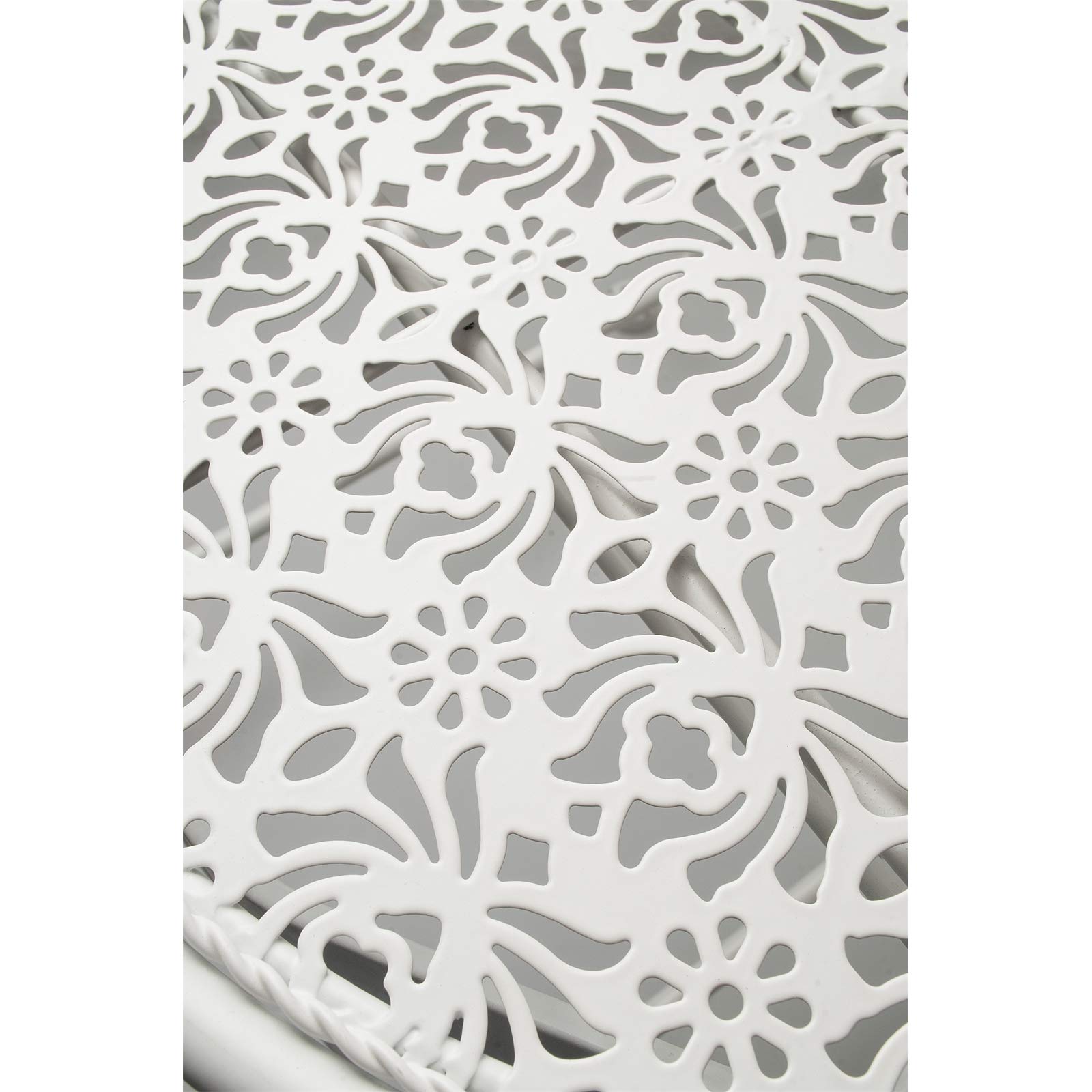 Gartenstuhl 2er-Set Lani Weiß Metallstuhl nostalgisch Klappstuhl