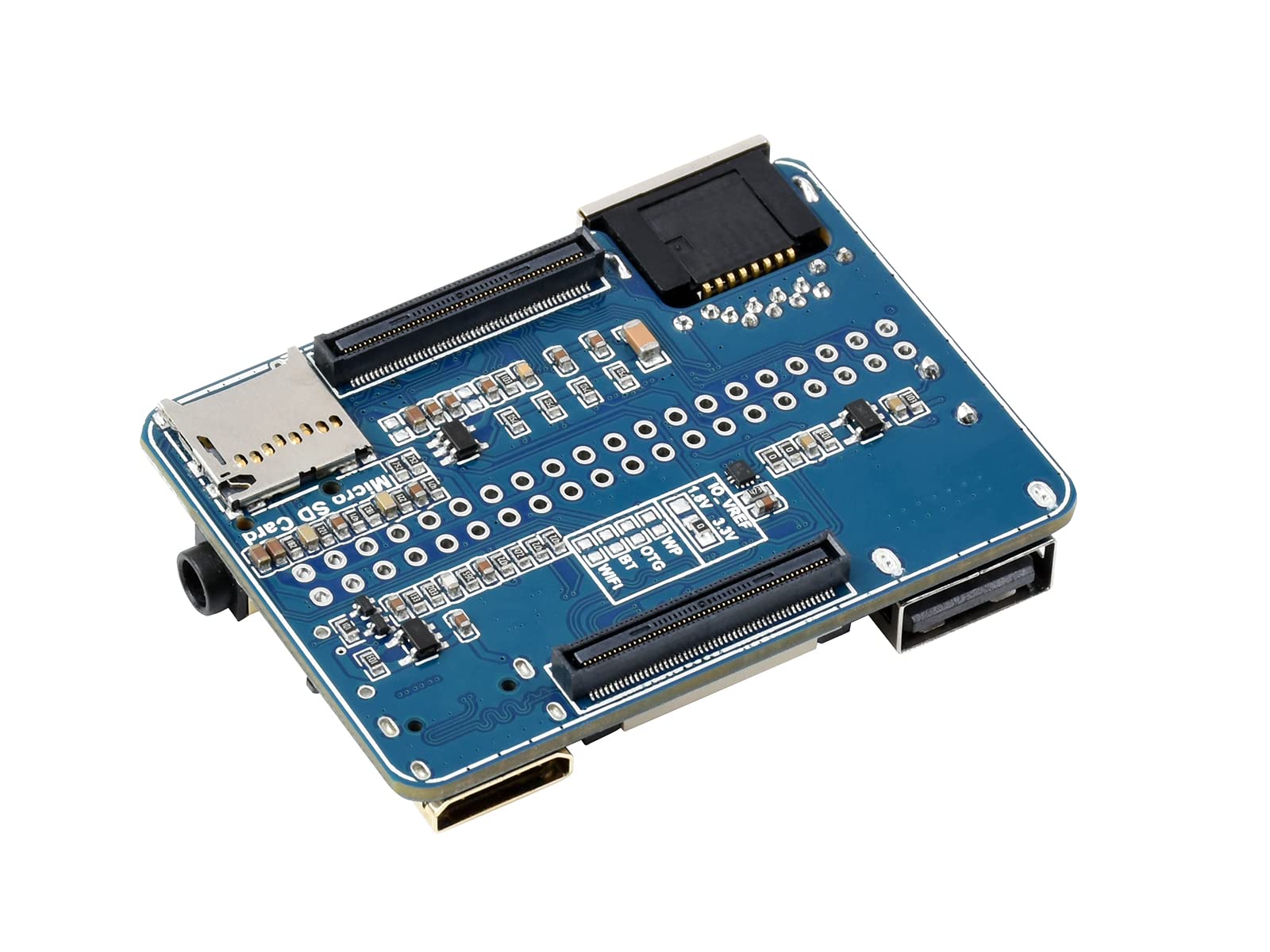 Nano Base Board (B) for Raspberry Pi Compute Module 4 Lite/eMMC,with Raspberry Pi 40PIN GPIO Interface,Same Size As The CM4,with Gigabit Ethernet, USB2.0, DSI, CSI, 3.5mm Audio Jack Port