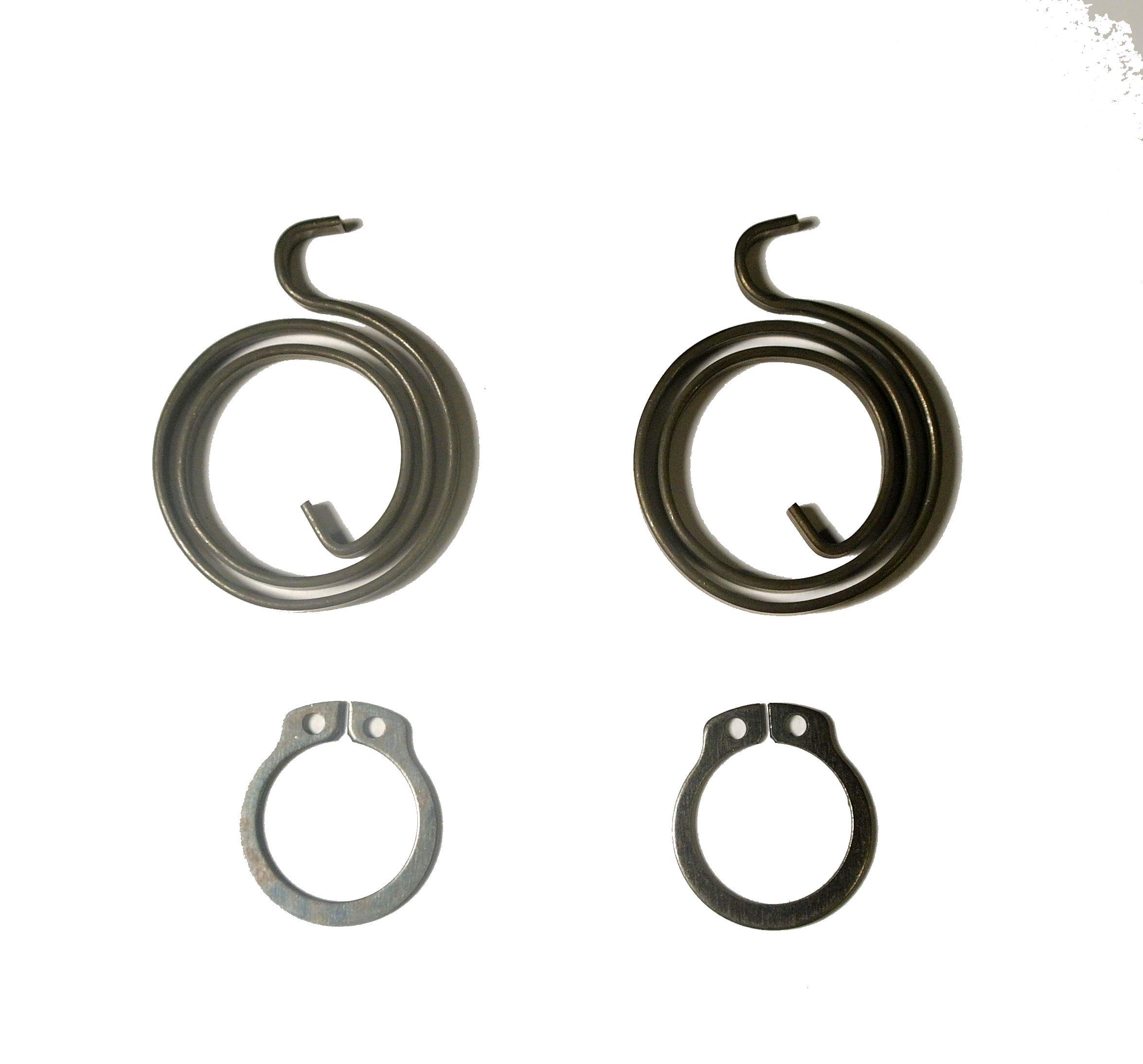 Fixitflo Dark Brown Grey Door Handle Repair Kit Of 2 Springs 2.5 Turns X 3Mm Thick And 2 Circlips 13.7Mm Inner Diameter 1 Kit (2 Springs And 2 Circlips))