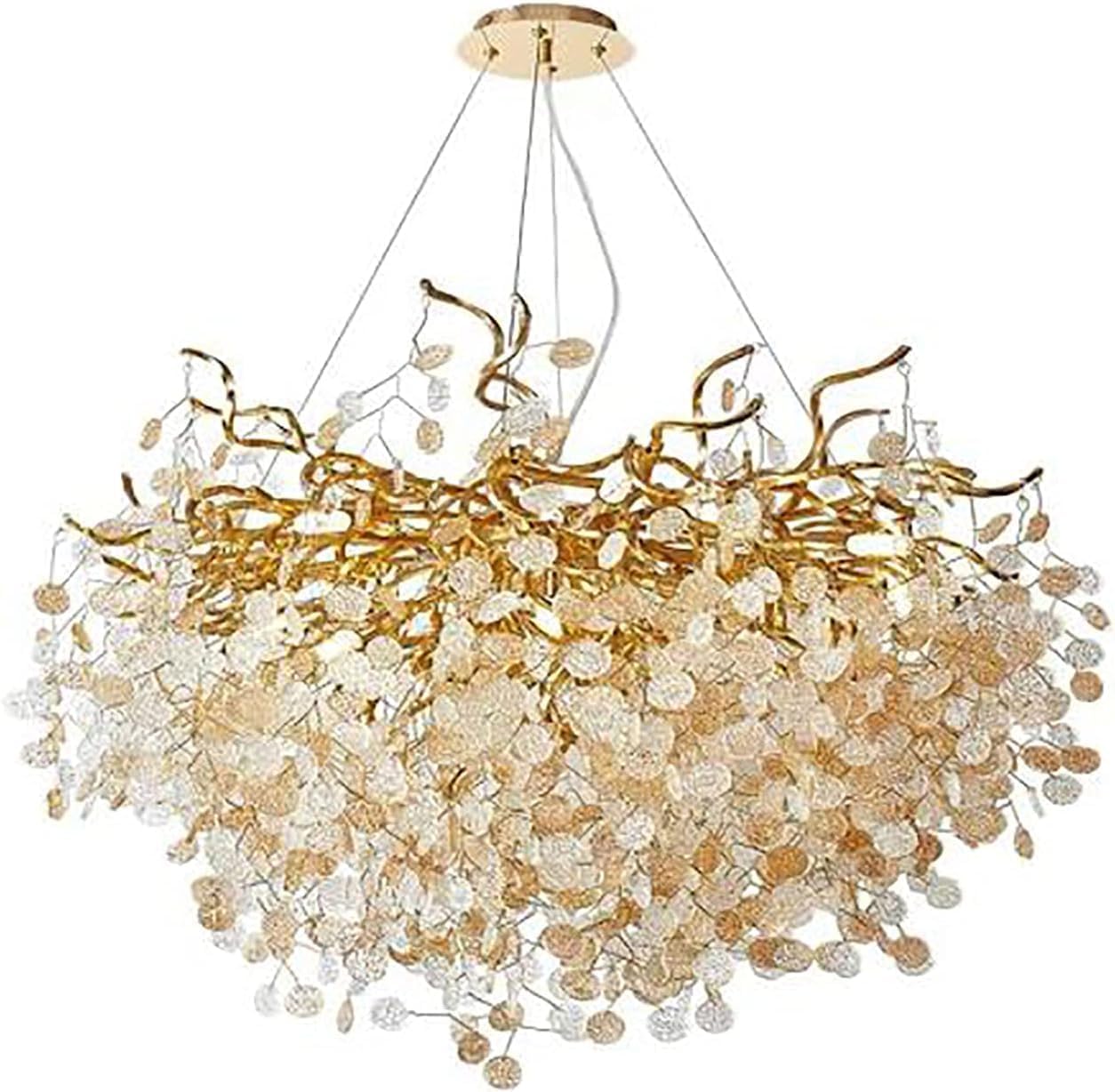 Lustre étoiles de luxe pour plafond salon élégant