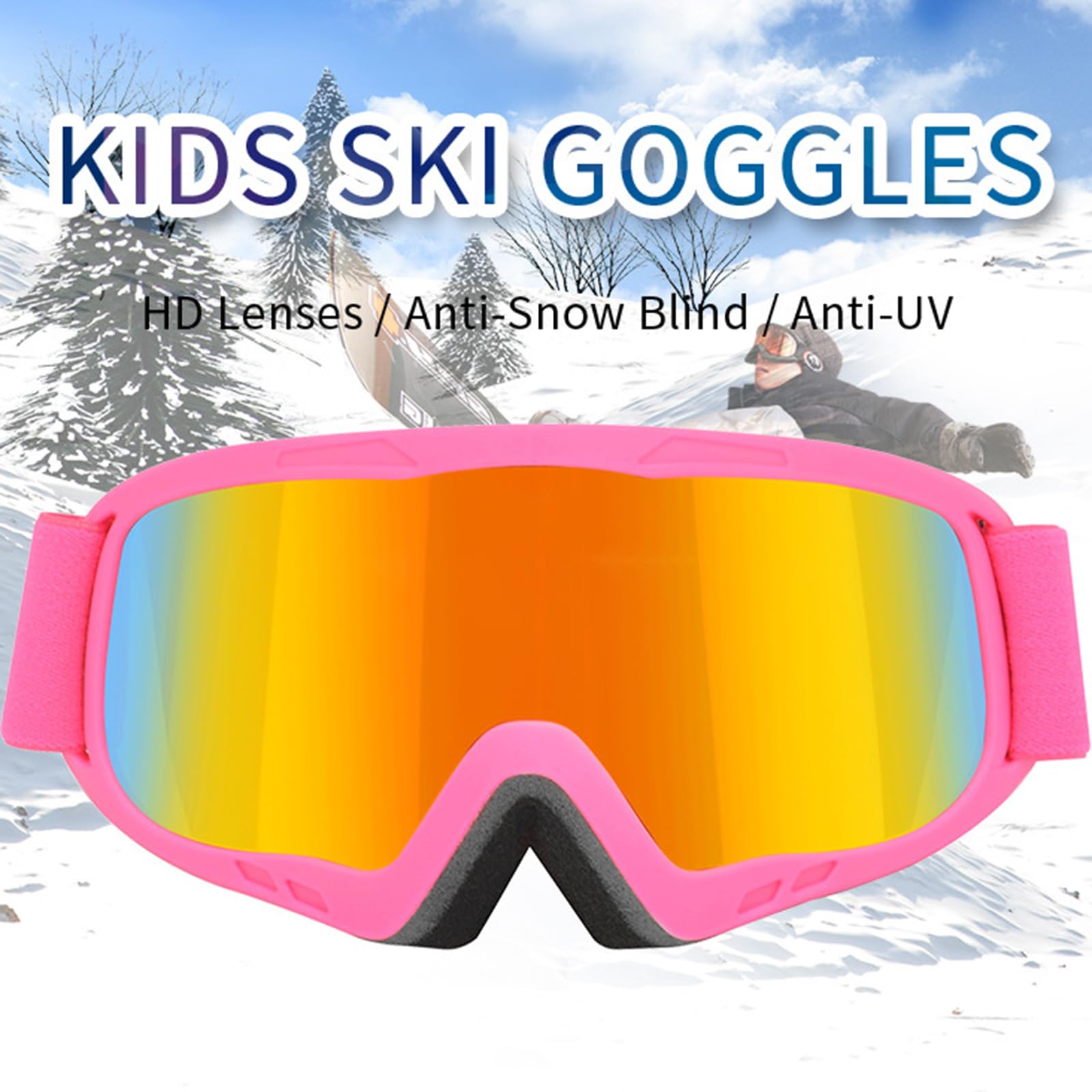 Lunettes de ski pour enfants, garçons et filles, lunettes de protection pour snowboard, sports de plein air, lunettes de neige, lunettes de ski anti-buée