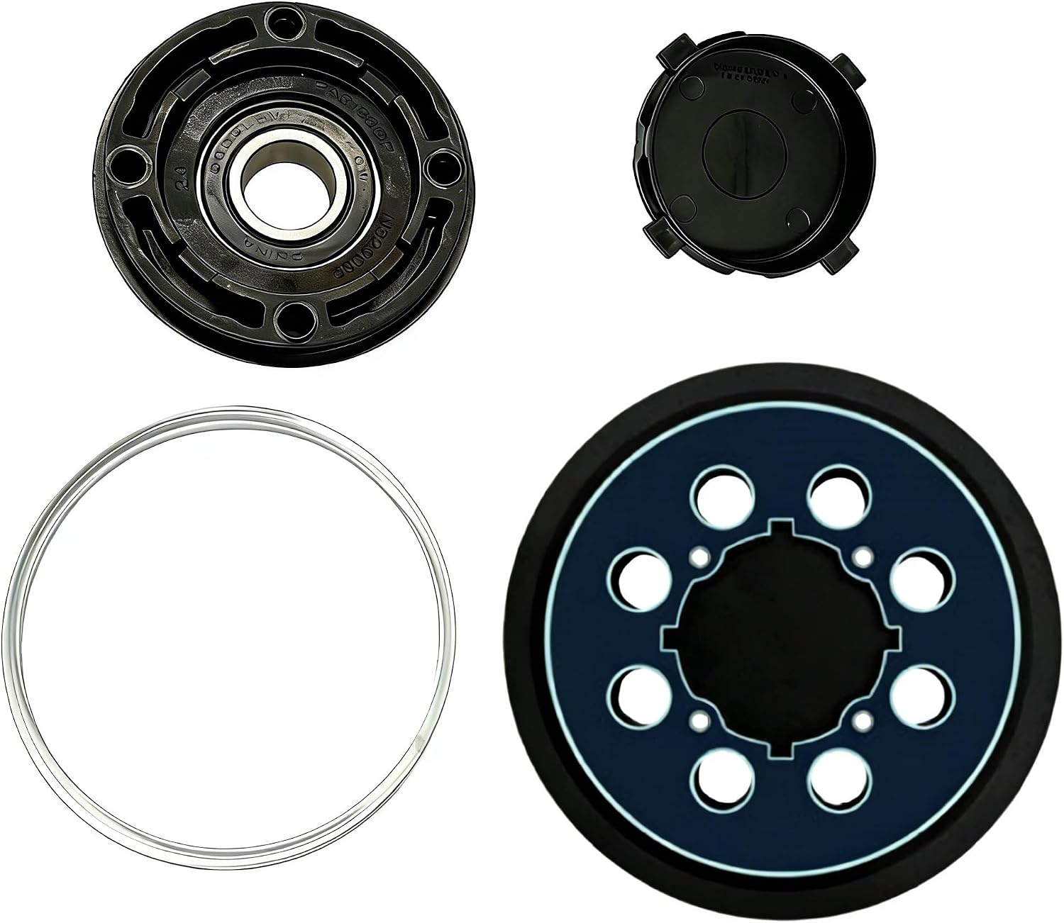 115mm Orbital Sander Repair Kit - 8-Hole Sanding Pad, Bearing Holder, End Cap & Rubber Seal Replacement, Compatible with DWE6423, DWE6421, DCW210 Models