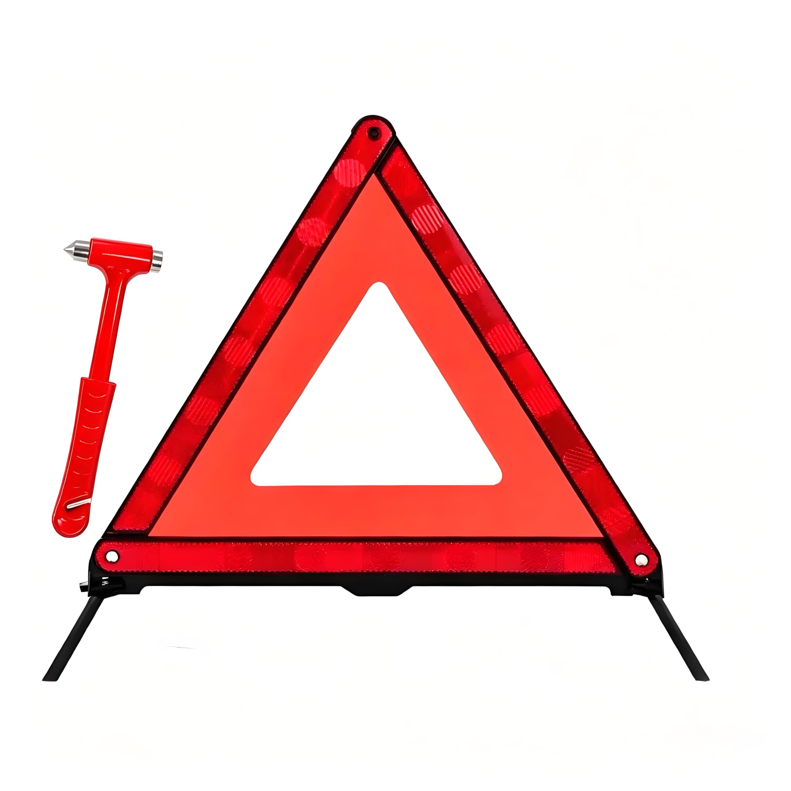 Warning Triangle for MG HS ZST ZS MG3 MG5 MG6 MG7 GT GS Hector EZS, Emergency Safety Hammer Glass Breaker High Visibility Foldable Roadside Breakdown Hazard Tool Set