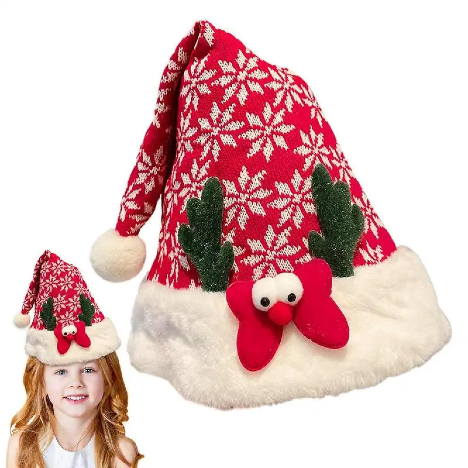 Czapki Czapki Skullies Czapki Beanie Czapka Świąteczna Urocza Czapka Świętego Mikołaja Pompon Dorosły Dziecko Miękka Czapka Świętego Mikołaja Nowy Rok Dziecko Boże Narodzenie Świąteczne Artykuły
