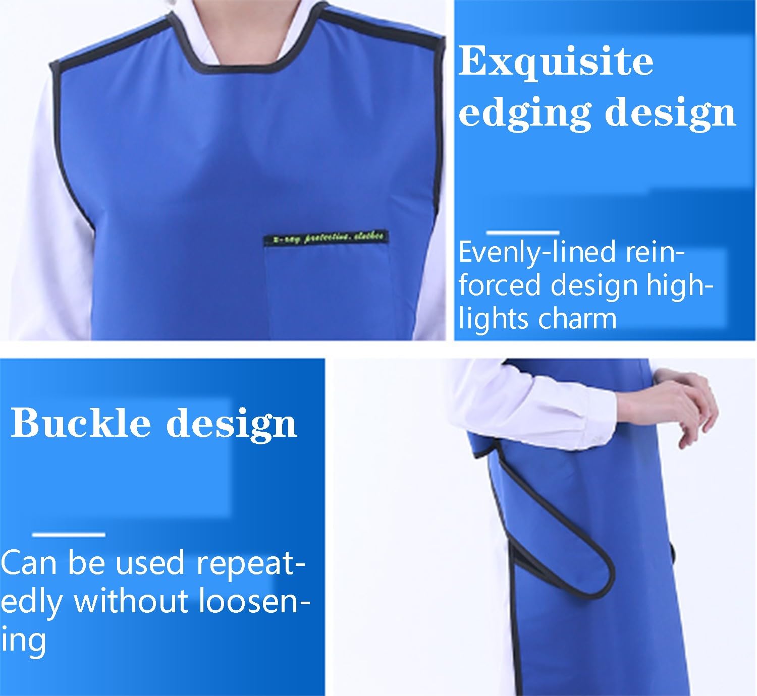 Delantal De Plomo De Rayos X para Rayos X,Chaleco De Plomo Ligero,Vestido De Plomo,Delantal De Laboratorio Dental,Bata De Plomo para Protección Radiológica,Cintura Ajustable