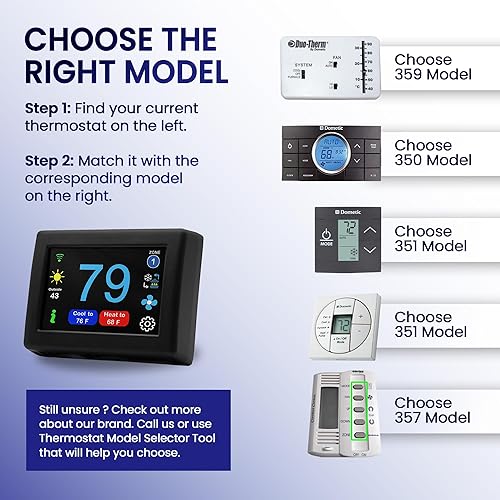 Vista 20 de MICRO-AIR - Termostato digital EasyTouch con WiFi o Bluetooth, programable y confiable, termostato Dometic para autocaravana, exteriores