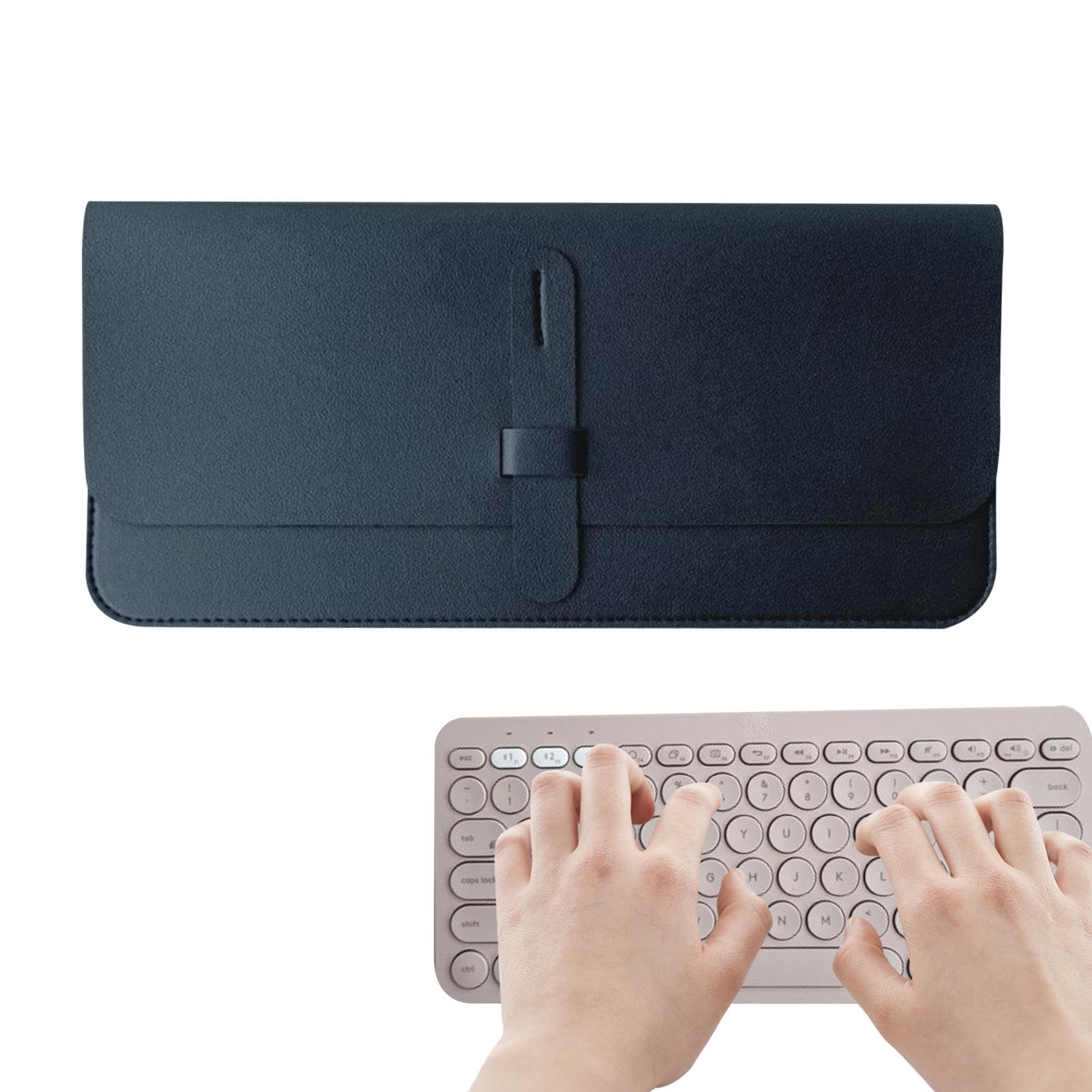 Housse De Protection Pour Clavier D'ordinateur - En Cuir PU étanche - Taille ~30,5 X 14 Cm - Transport Et Rangement - Anti-rayures