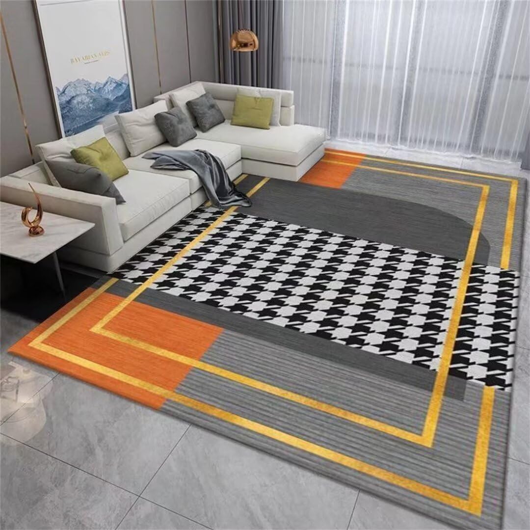 Tapis de salon personnalisable gris pour couloir et chambre fille