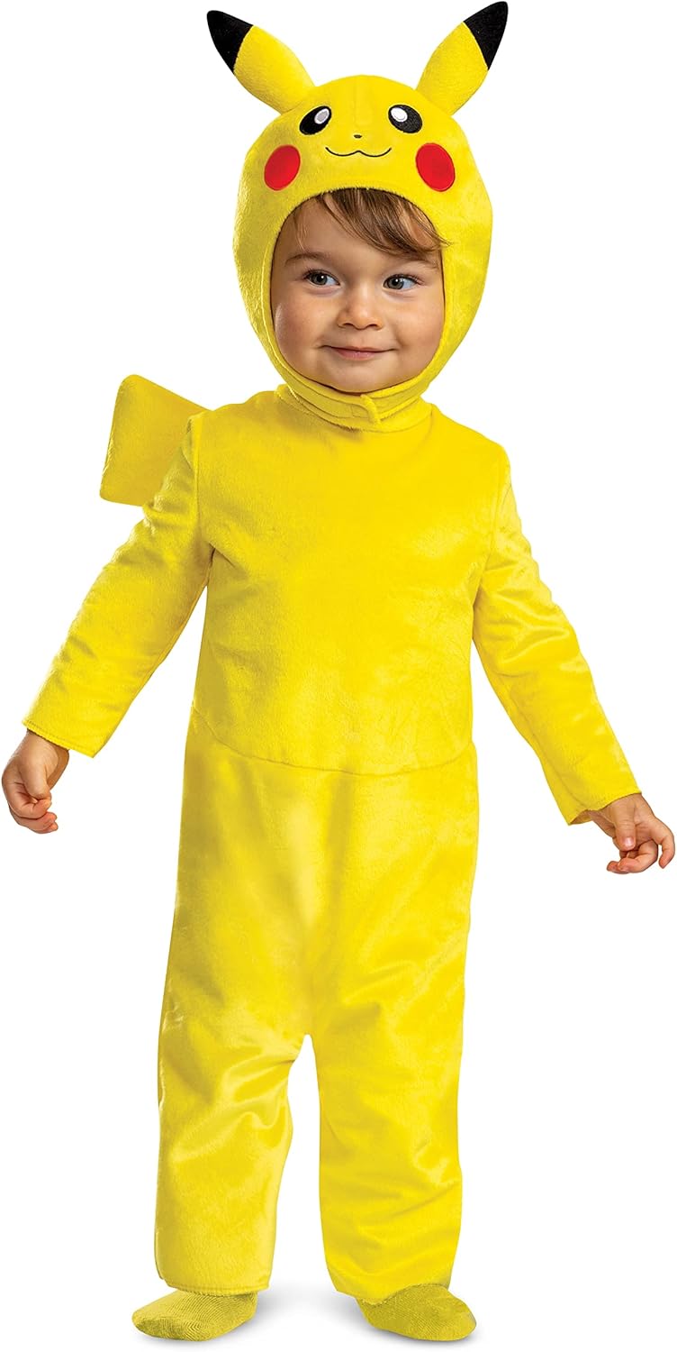 Pikachu Costume Romper, Official Pokemon Toddler Outfit and Headpiece - Image 5