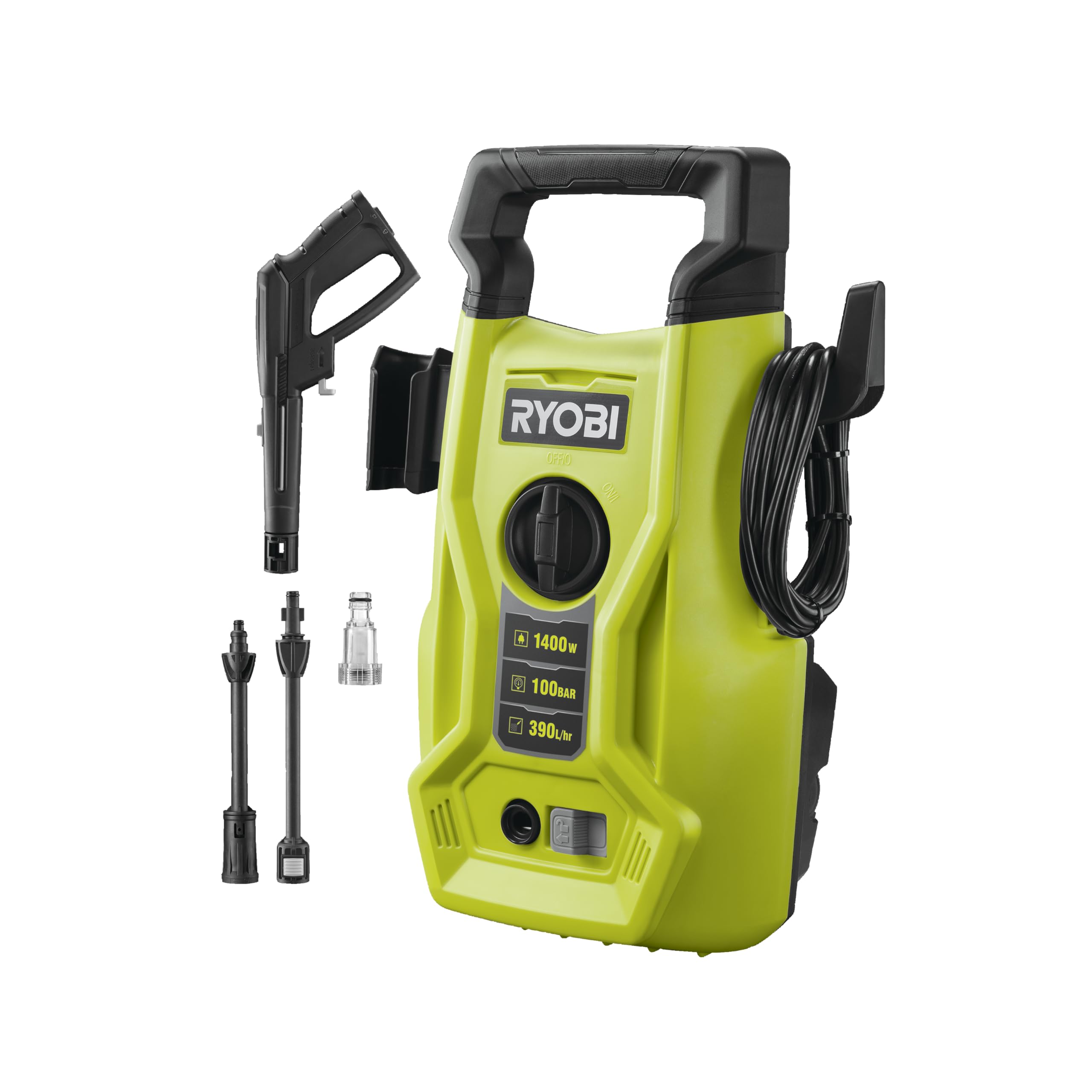 Ryobi RY100PWA 1400W 100bar Pressure Washer