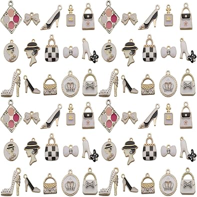 Youdiyla Enamel Cloud Charms, Set of 10, Assorted Colors