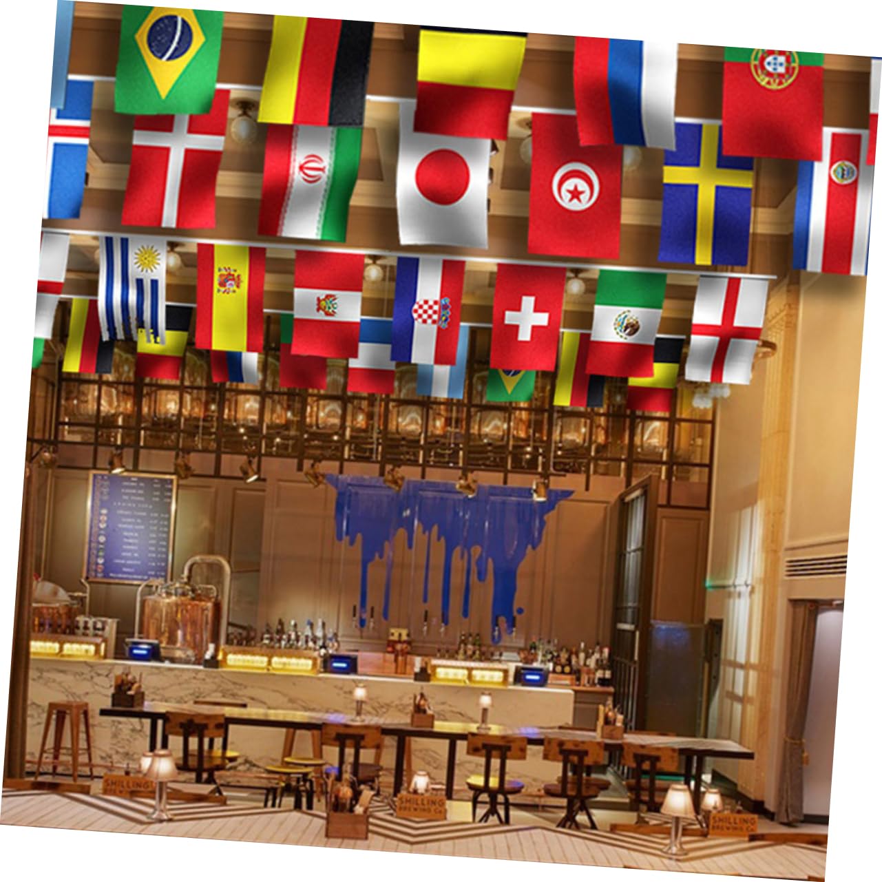 Mikikit 10juegos Banderines De Banderas Internacionales Para Deportivos Decoración De Banderas Copa Para Celebraciones y Interiores y Exteriores