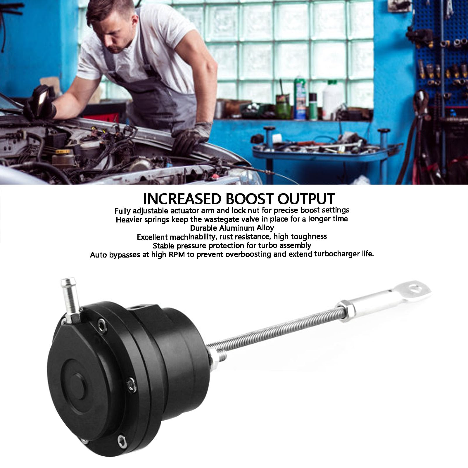 Uniwersalny Zawór Obejściowy Siłownika Turbo Wastegate (BLACK)