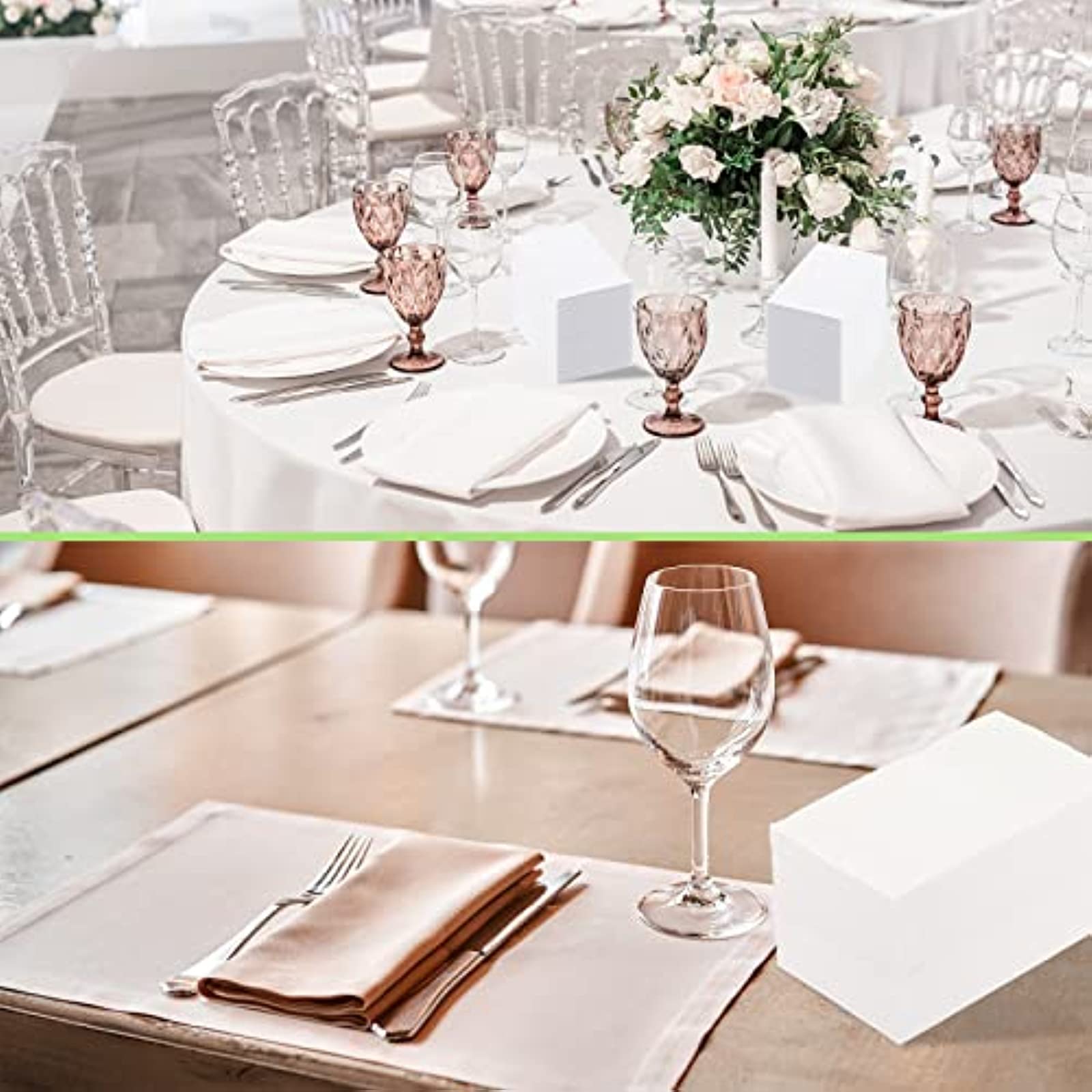 Servilletas desechables para baño, servilletas blancas, toallas de papel desechables, toallas de papel de invitados, servilletas suaves y absorbentes, servilletas de 2 capas, servilletas de papel