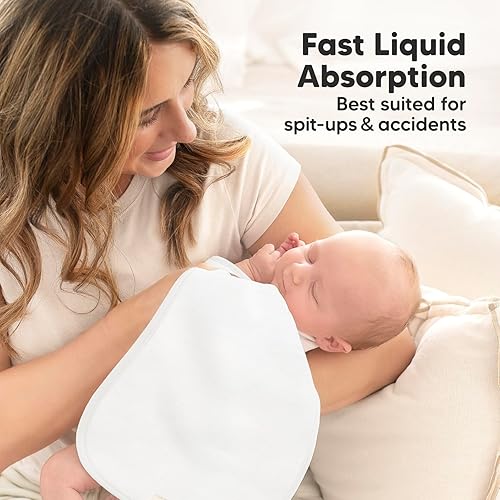 Miniatura 6 de Paños orgánicos para bebés, niños y niñas, paquete de 5, ultra absorbente, paño para eructar, ropa para recién nacidos, toalla para la leche, babero