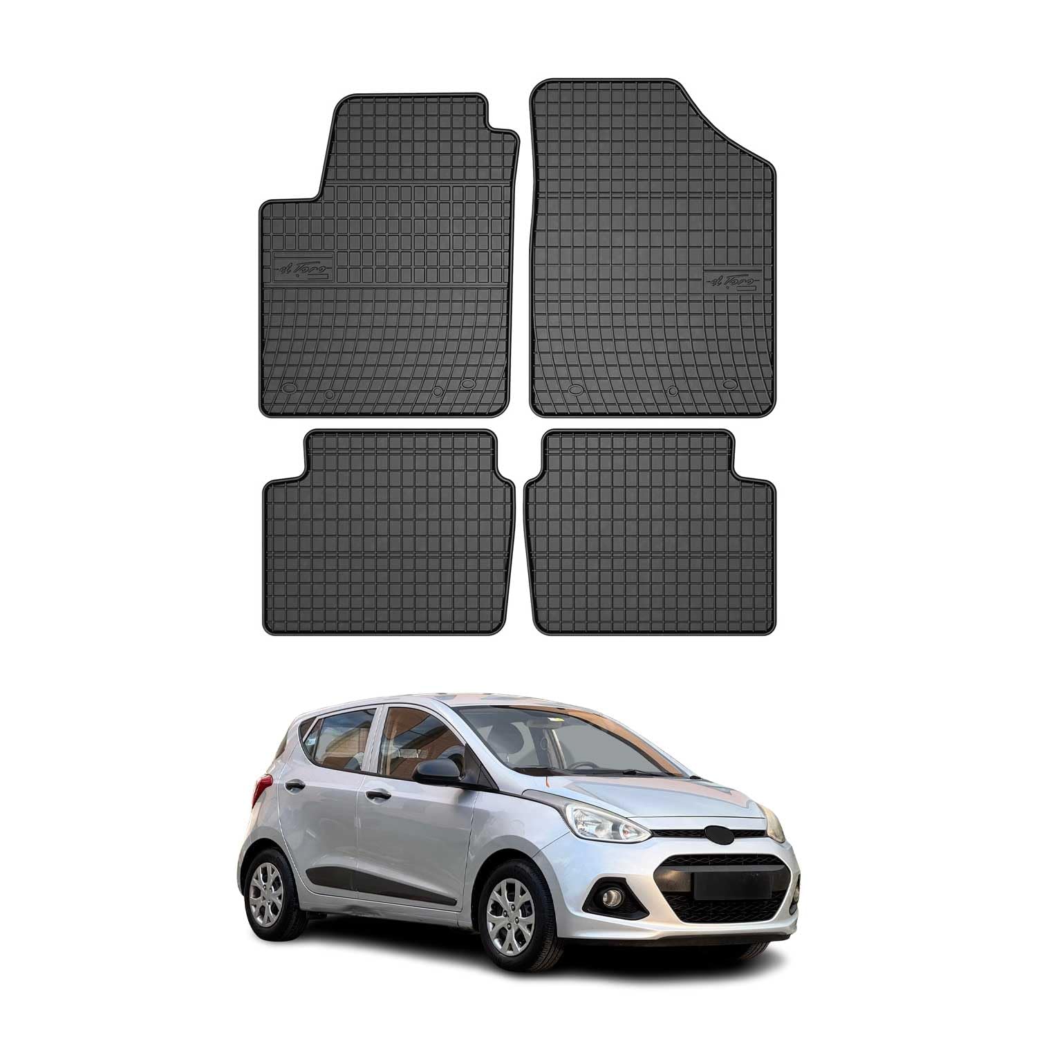 OMAC Fußmatten für Hyundai i20 2007-2013 Gummi 4tlg Schwarz