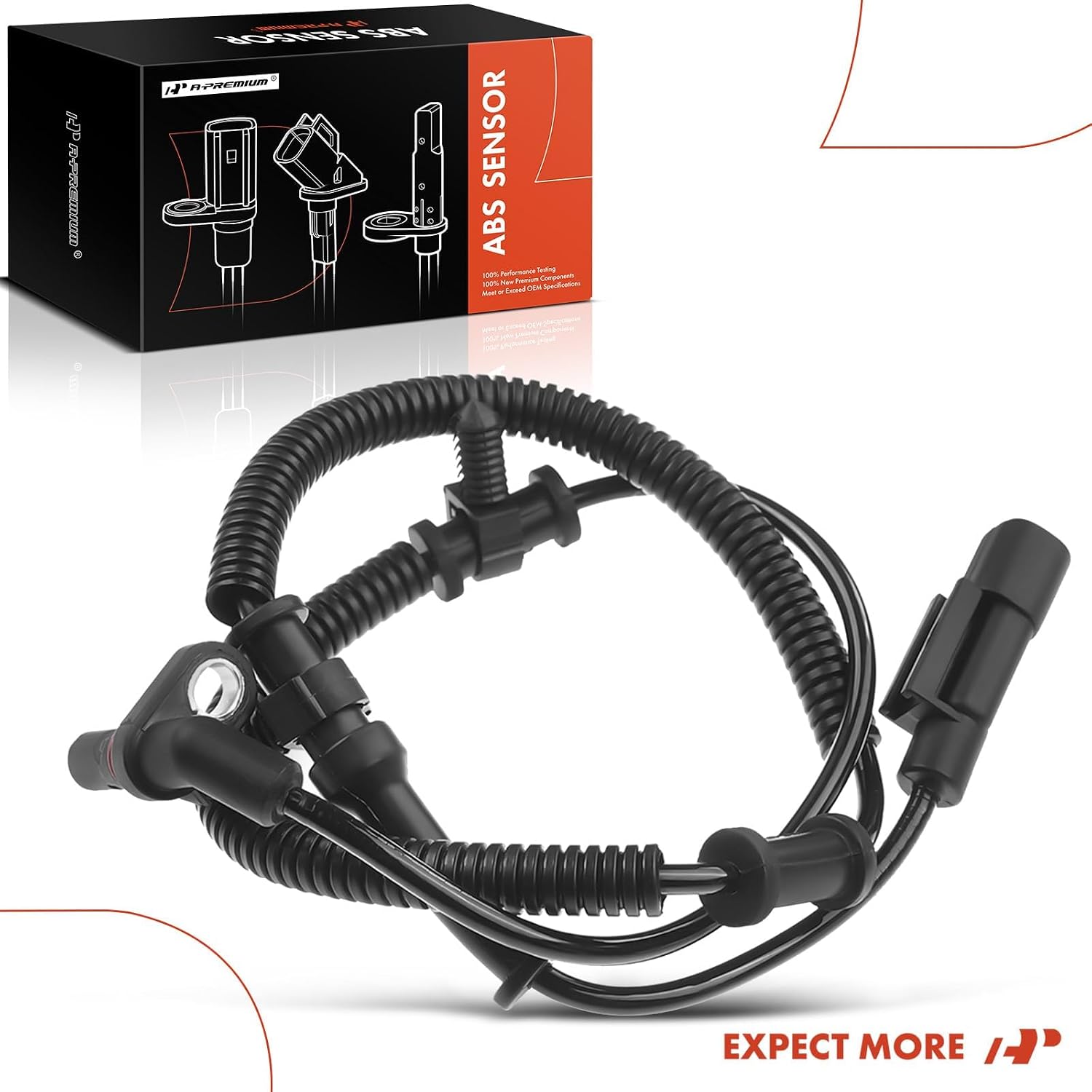 A-Premium ABS Wheel Speed Sensor Front Left/Right Compatible with Ram 1500 13-18, 1500 Classic 19-20 - Replaces 68170065AB, 68170065AC