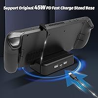 Vista 2 de Ermorgen Base de carga compatible con plataforma de vapor, soporte de base de soporte, carga rápida original de 45 W PD con almohadilla de silicona