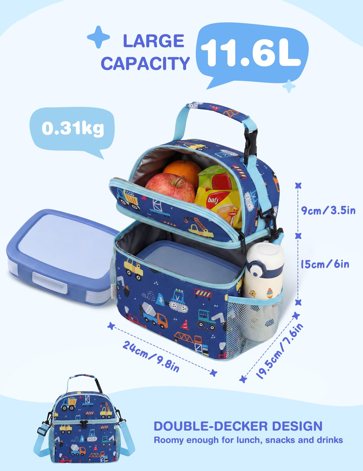 Y*Y様 house on the hill Parent Bag check Amazon.com: VASCHY Lunch Box Bag for Kids, Insulated Double