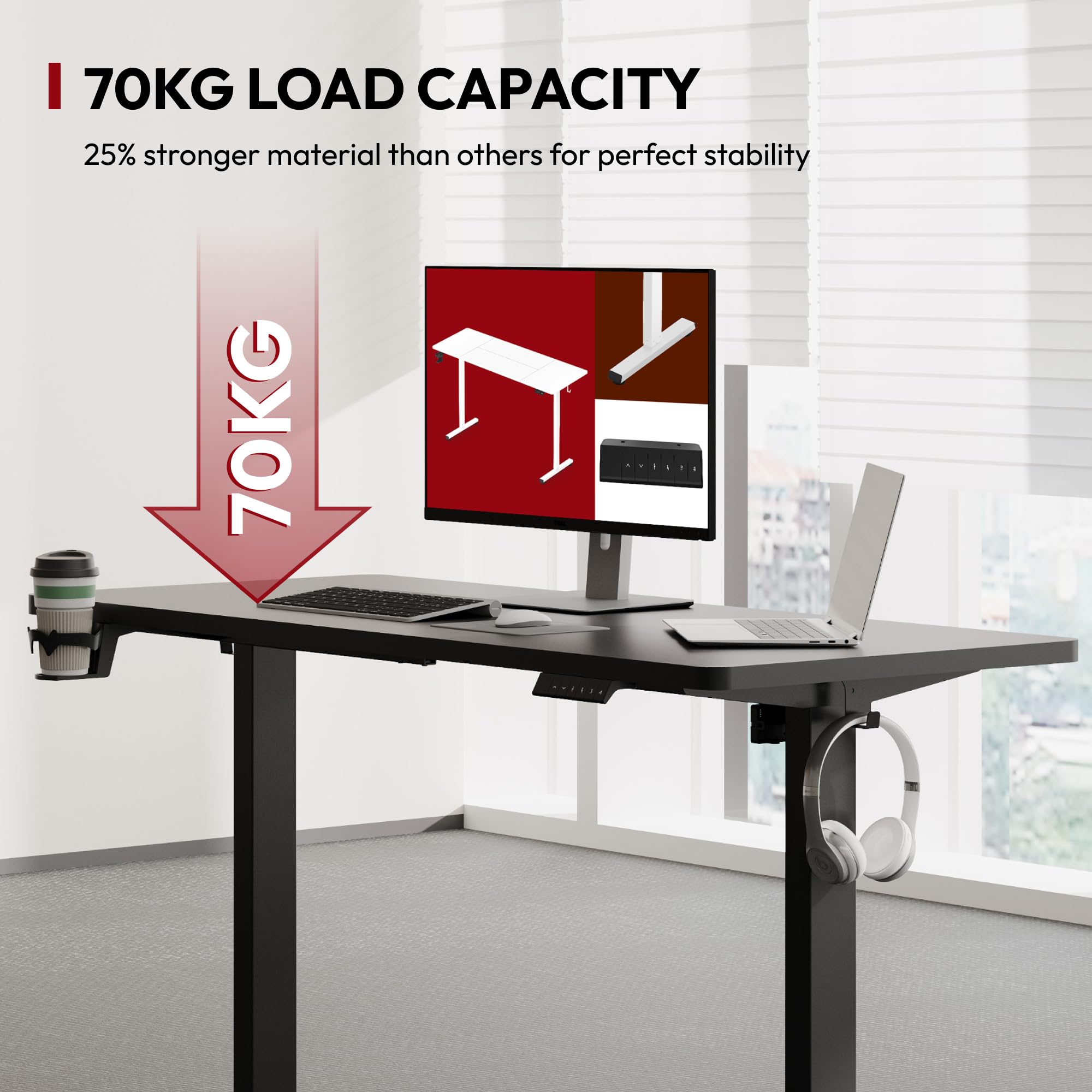 Amazon | SANODESK 昇降デスク QS1 パソコンデスク スタンディング