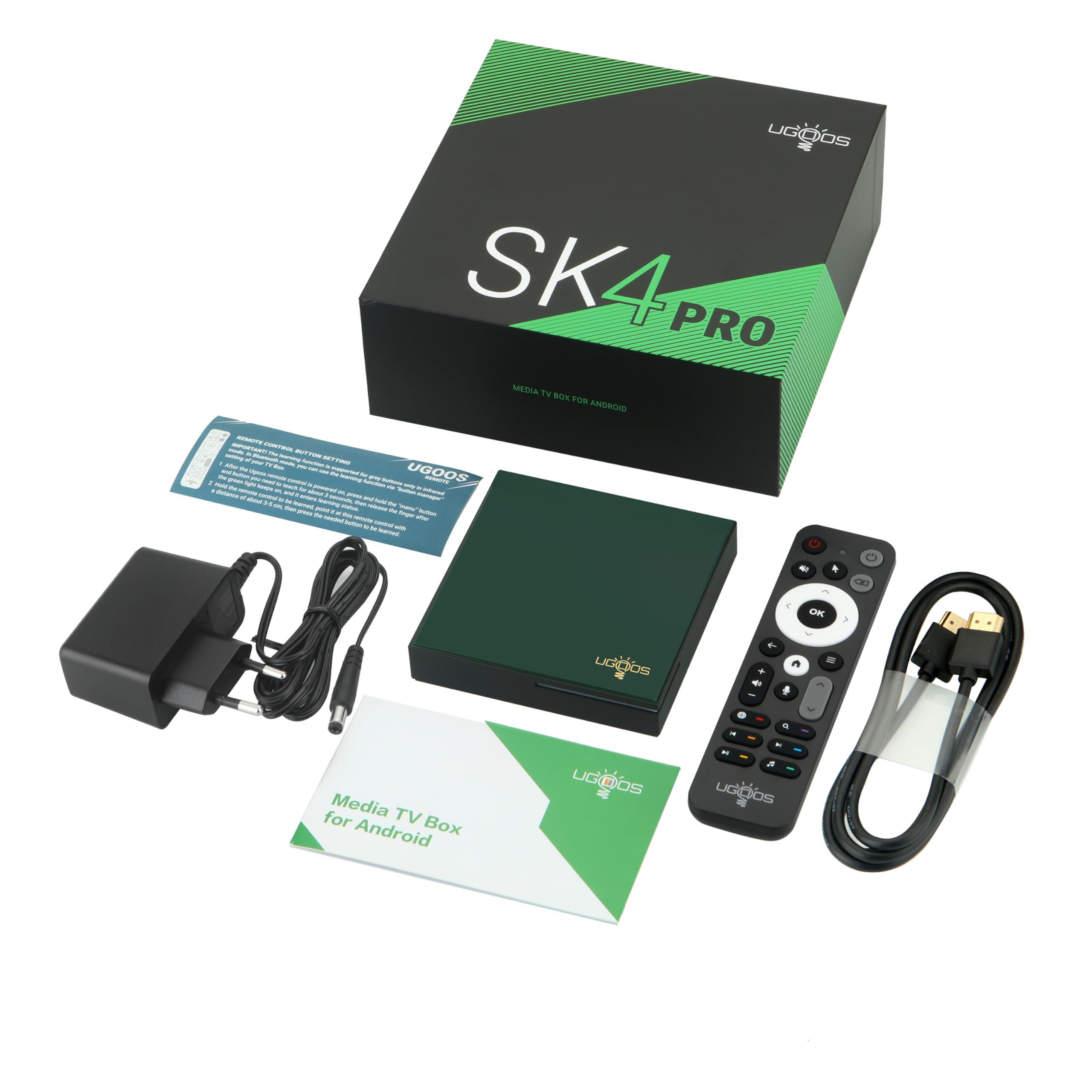 Ugoos SK4 PRO TV Box Android 14.0 Amlogic S905X5M-K 4 GB RAM 64 GB ROM 2.4G/5G Dual WiFi Ethernet 100 M USB 2.0 BT5.2 Obsługa AV1 VP9 HEVC H.265 4K HDR