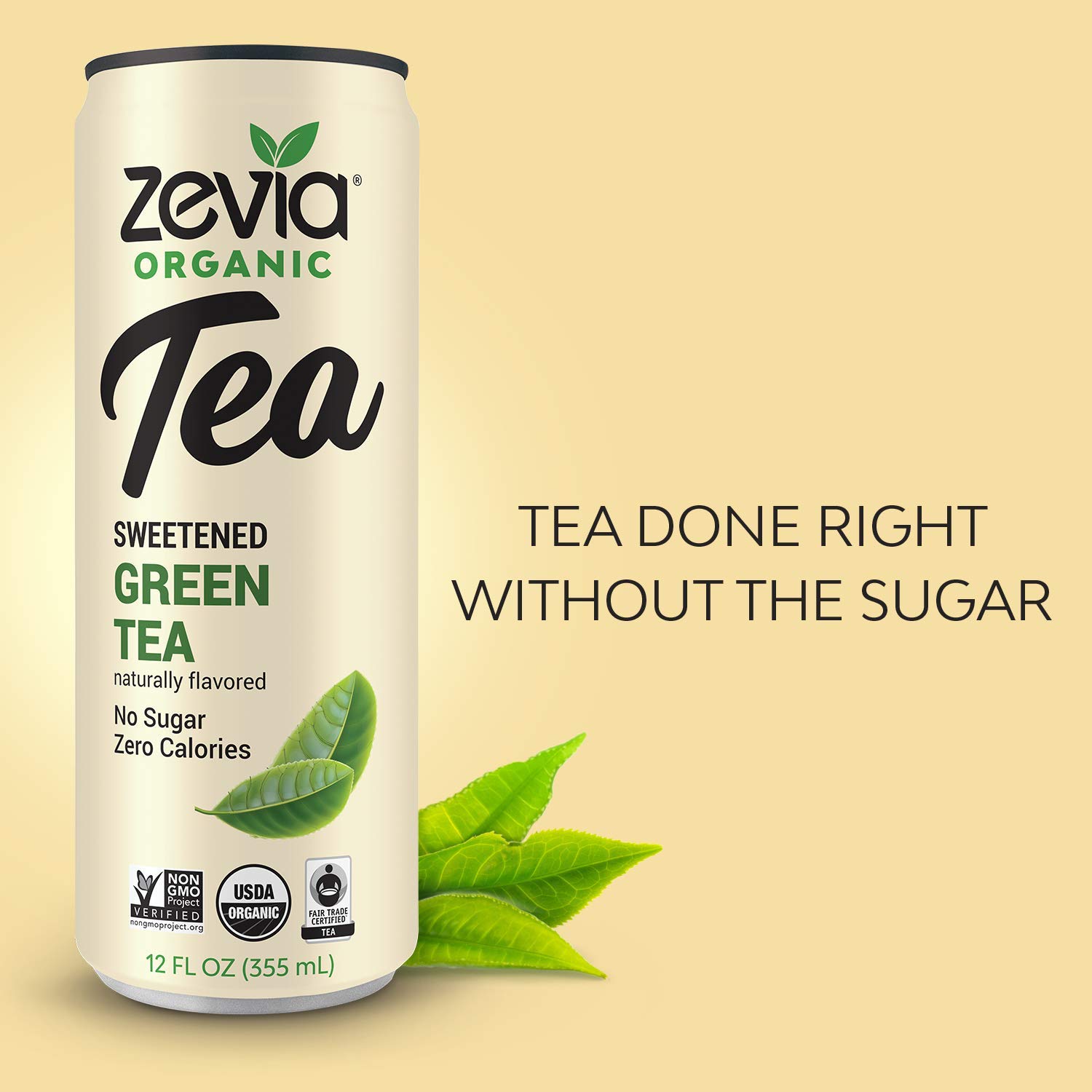 Buy Zevia Organic Sugar Free Iced Tea, Green Tea, 12 Fl Oz (Pack of 12