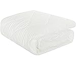 NTBAY Down Alternative Oversized Toddler Comforter, Super Soft and Warm Solid Color Baby Crib Quilted Blanket, 43x60 inches, White