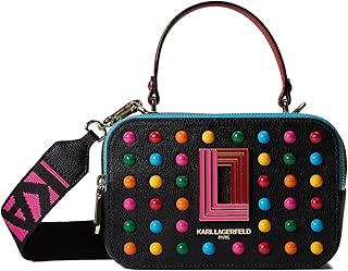 KARL LAGERFELD womens Simone Studded Camera Crossbody