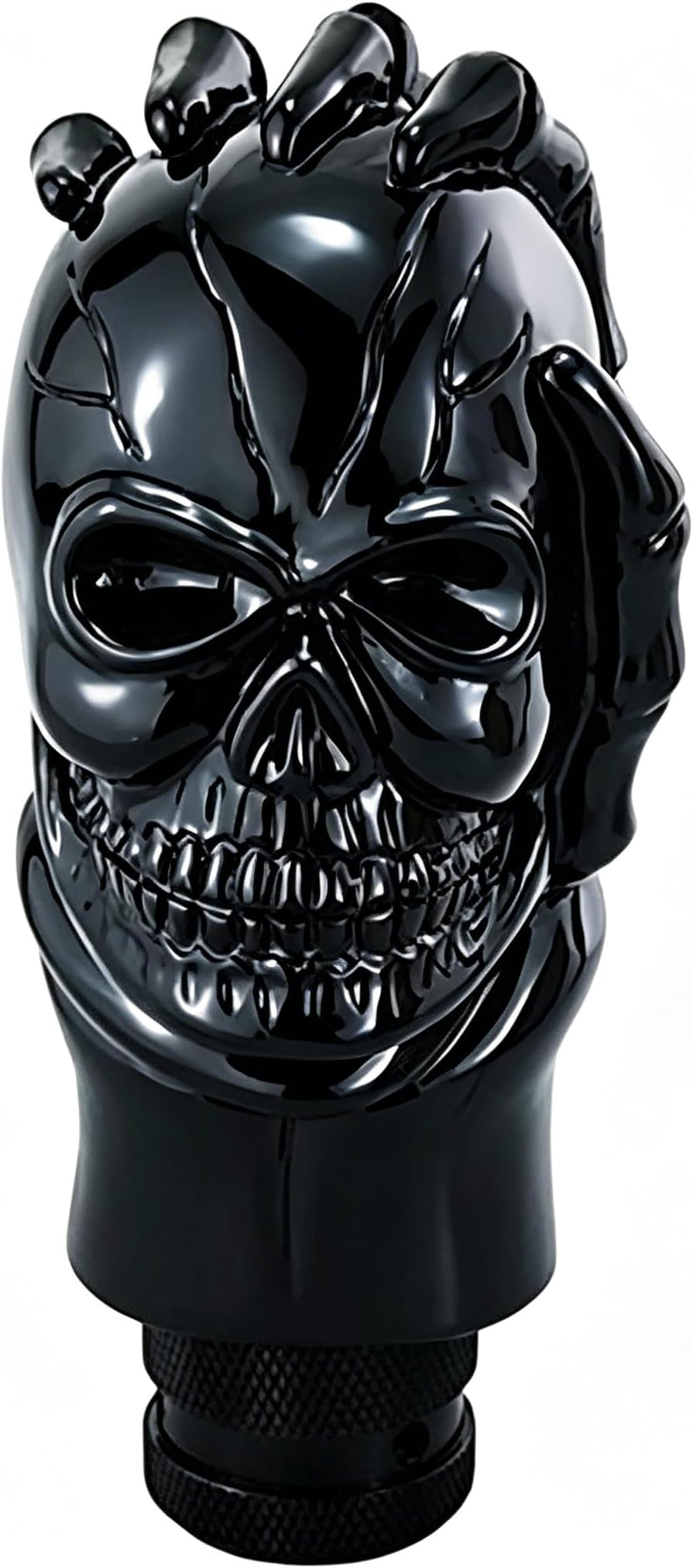 Lunsom Skull Gear Lever Shifter Knob Resin Bone Car Transmission Shifter Stick Handle Head Fit Most Automatic Manual Vehicles (Black)