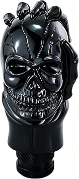 Lunsom Skull Gear Lever Shifter Knob Resin Bone Car Transmission Shifter Stick Handle Head Fit معظم المركبات اليدوية الأوتوماتيكية