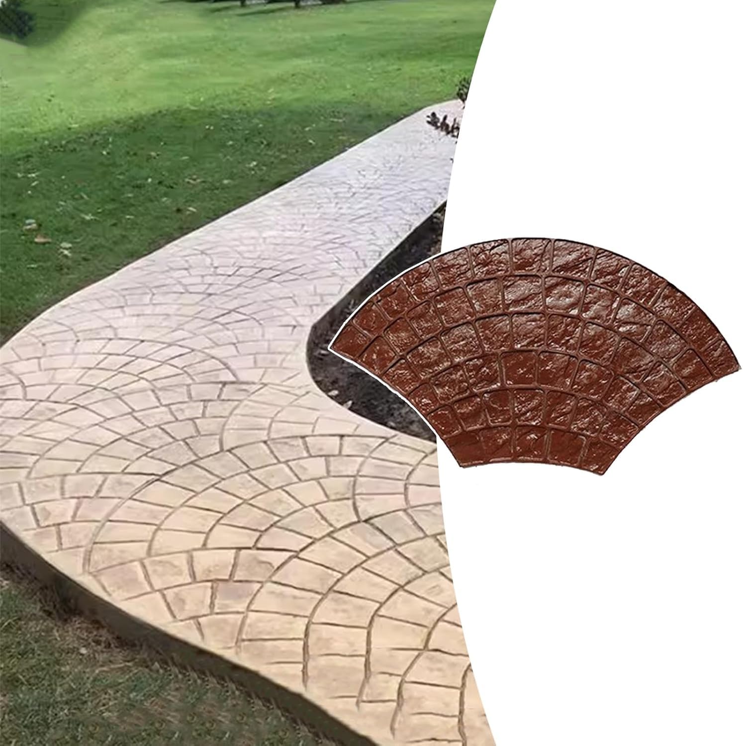 Casseforme in calcestruzzo per muri Laterali e patii; stampi per Pavimenti/Rivestimenti con Texture; Motivi a Mattoni in Cemento Senza giunture; stampi per Design in Pietra per progetti Fai-