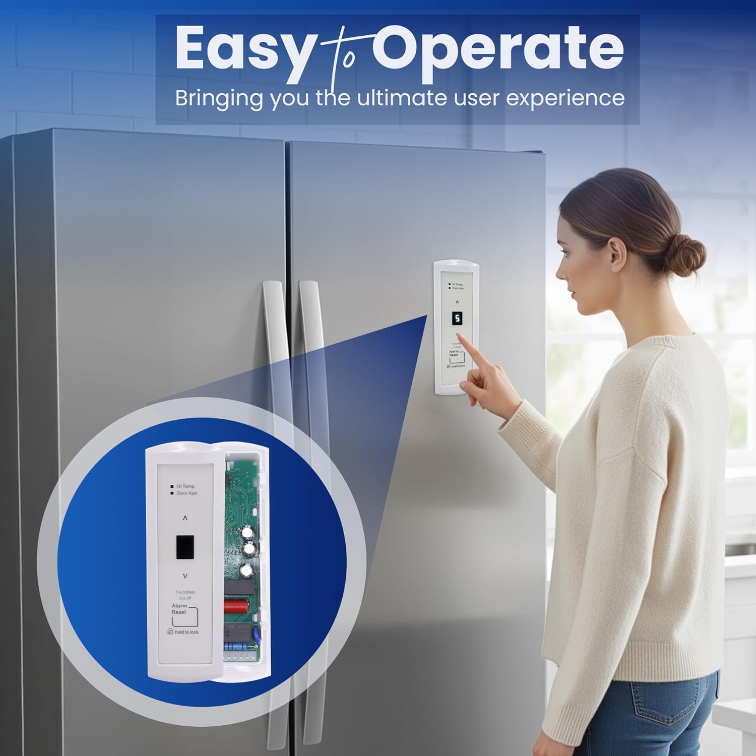 EvertechPRO 297370600 Control Board – Electronic Freezer Display Board Replacement for Frigidaire/Electro-lux/Crosley/Tappan, Replaces 297241800, 297345500, 2020880, White