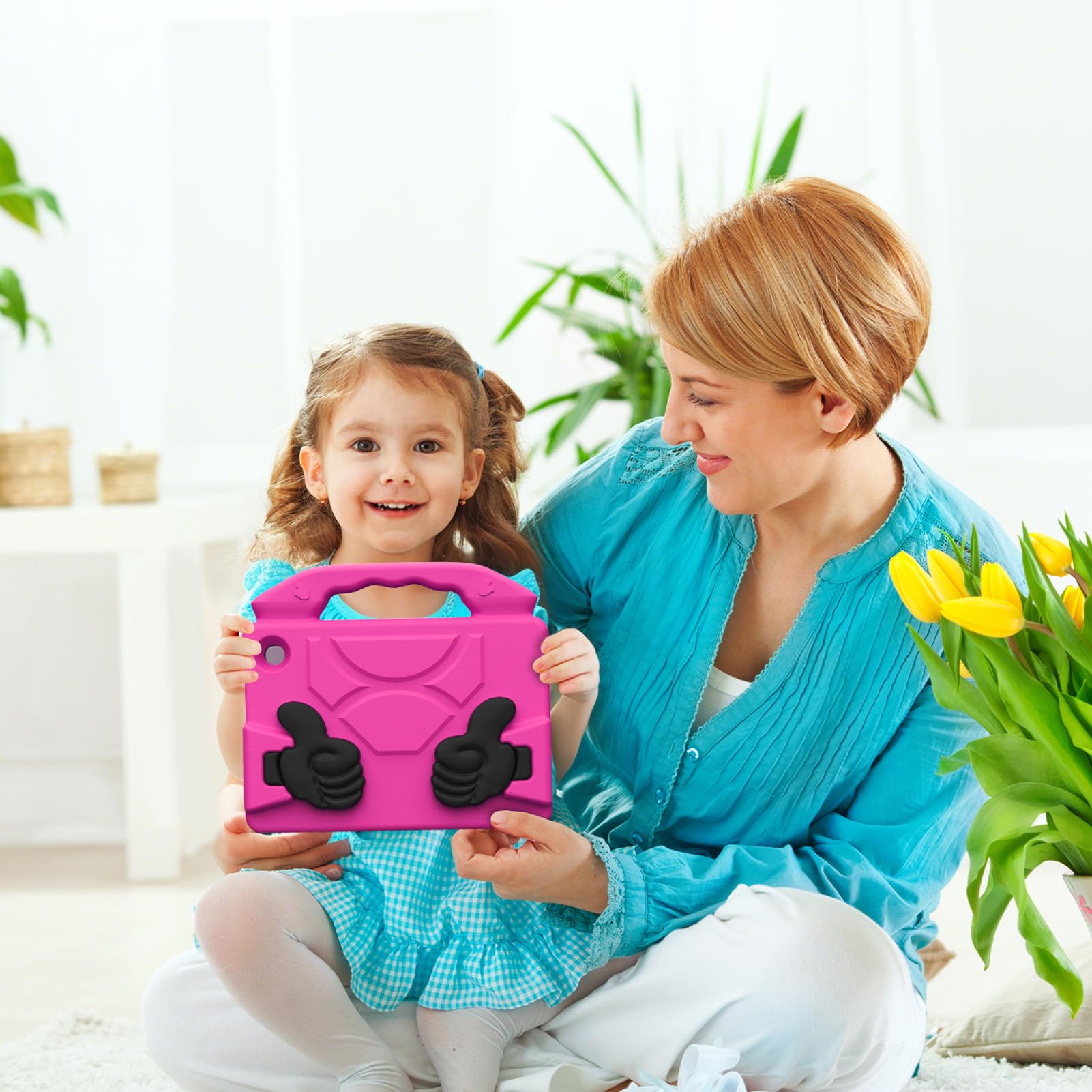Tosuny Etui na Tablet do F ire HD7 (2022), Przyjazne dla Dzieci Etui Ochronne na Tablet z Uchwytem i podpórką, Lekkie i Odporne Wstrząsy (ROSE PINK)