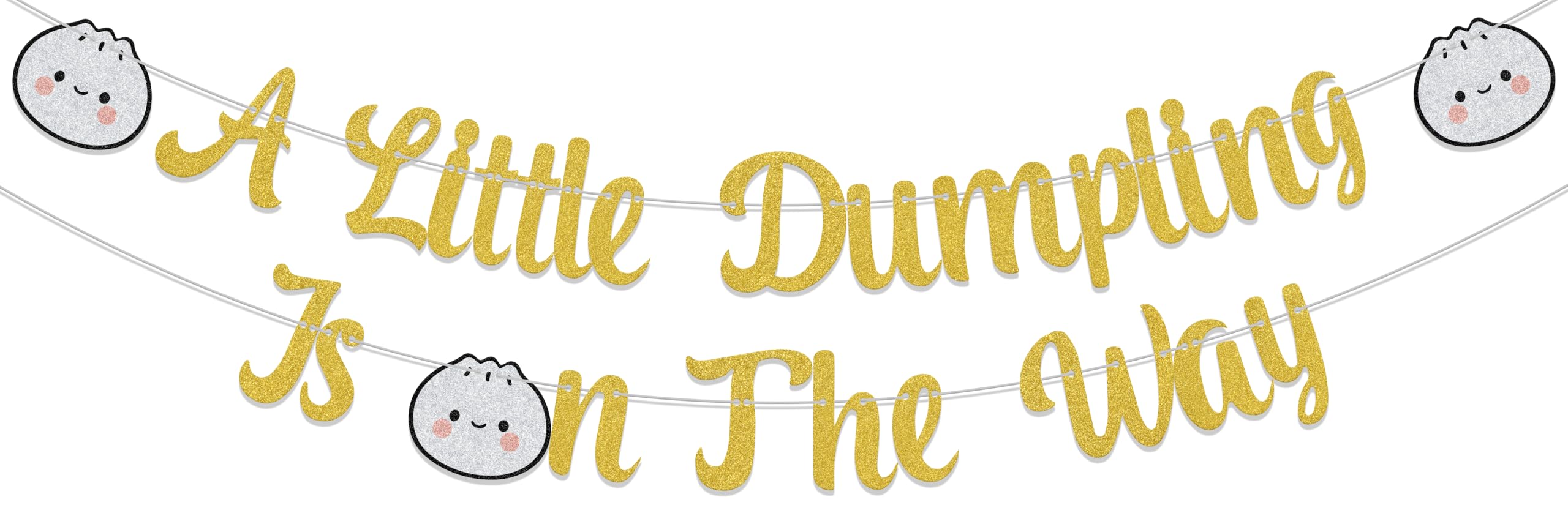A Little Dumpling Is On The Way Banner, Baby Shower Decorations, Dumpling Gender Reveal Party Supplies, Little Dumpling Theme A Baby is Brewing Baby