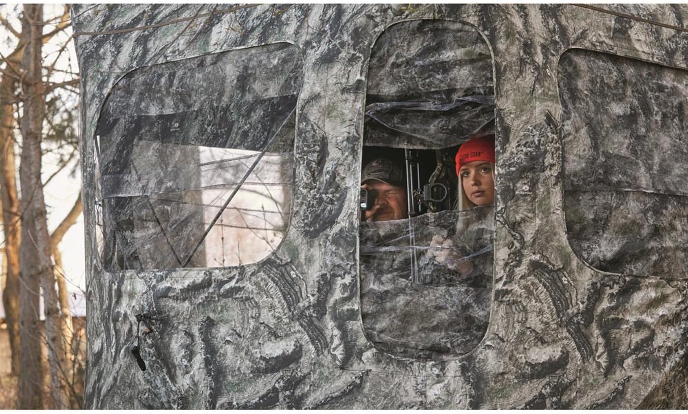 Guide Gear Field General 4-Star Hunting Ground Blind, 1 Man Person Tent, Turkey, Duck, Deer Hunting Gear Equipment Accessories, Mossy Oak Break-Up Country : Sports & Outdoors