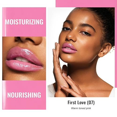 Miniatura 2 de Oulac Lápiz labial Warm Pink Shine - Lápiz labial hidratante con brillo, bálsamo labial con tinte, acabado jugoso con brillo transparente, fórmula