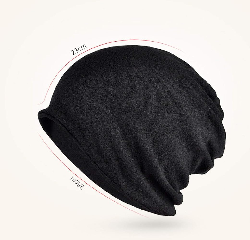 Bonnet Souple Unisexe En Maille Jersey Avec Motif Tête De Mort - Taille Unique (55-61 Cm), Gris, Pour Printemps/été