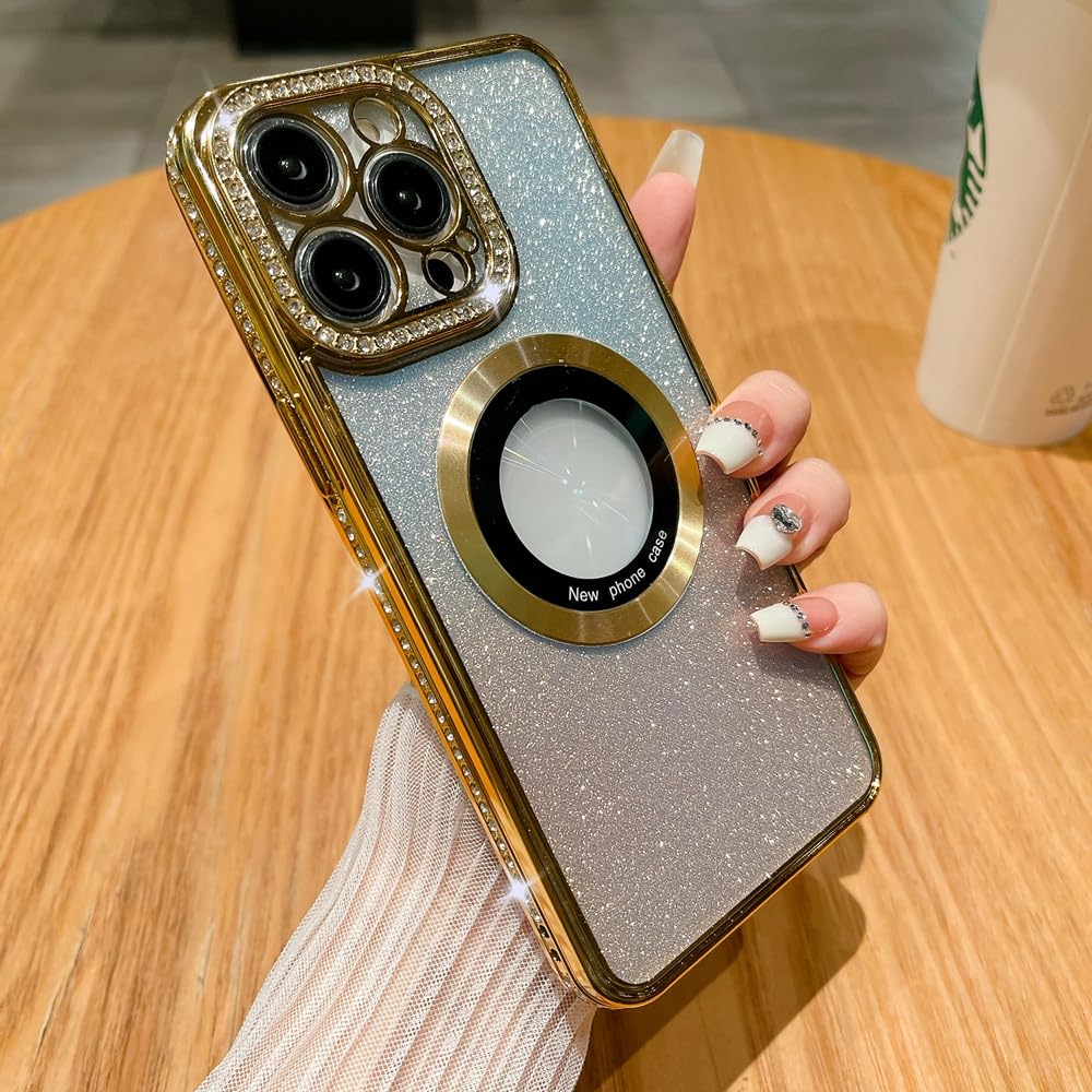 Coque en diamant de luxe iPhone 14 Pro Max paillettes chic - 7