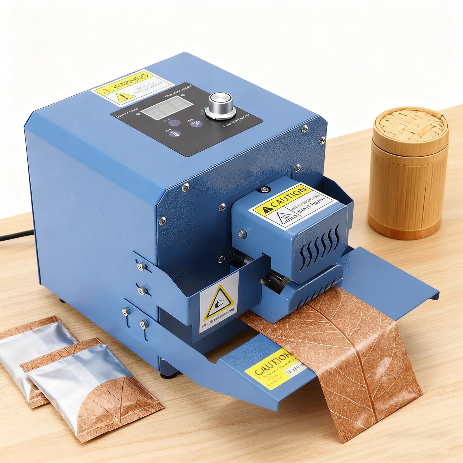 Sigillatrice automatica a caldo, sigillatrice a rullo continuo per sacchetti di plastica per alimenti, temperatura e velocità regolabili, 300 W per biscotti, piccoli negozi, cucina di casa