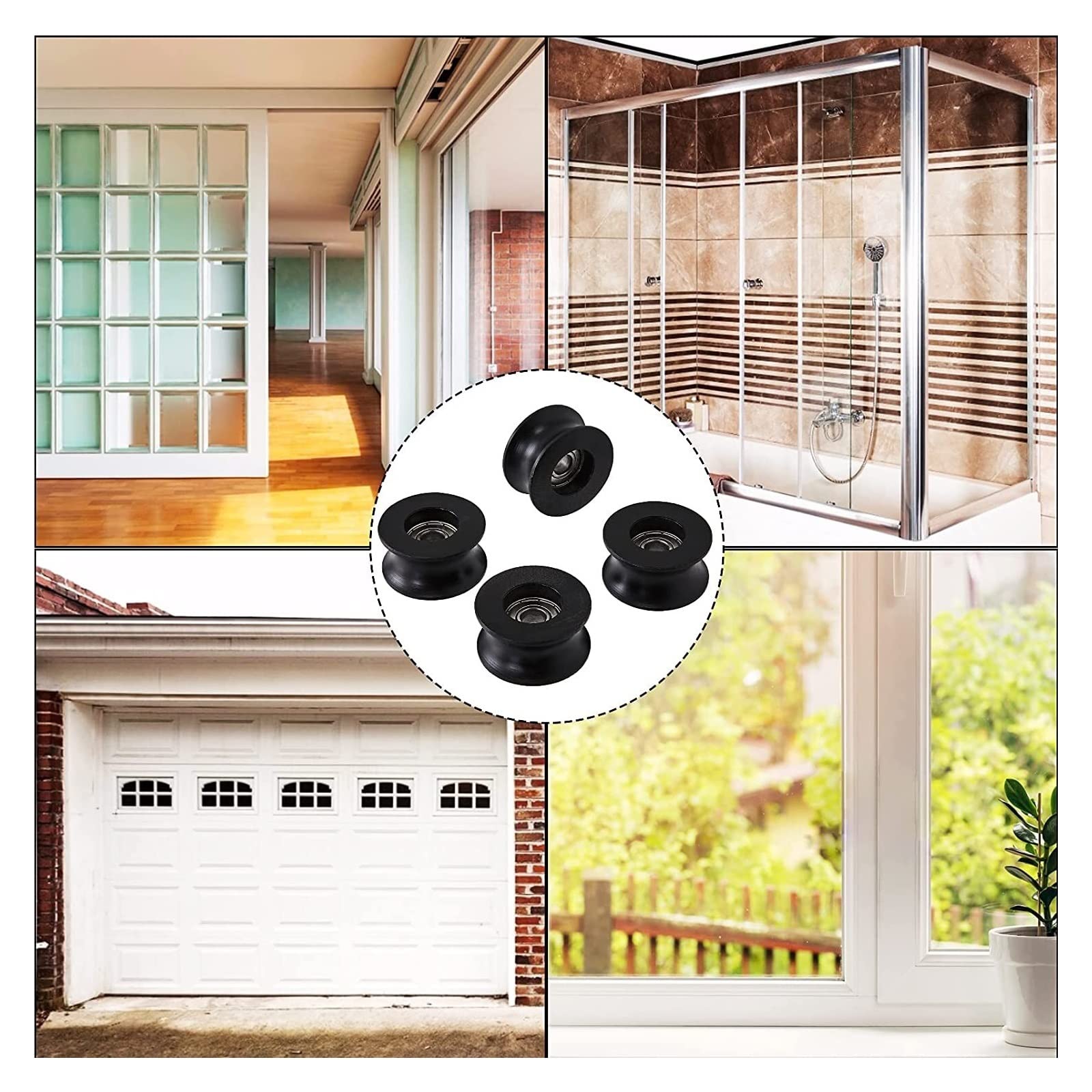 Puleggia Binario Lineare Puleggia Guida In Nylon 8080UU - Per - Foto 7