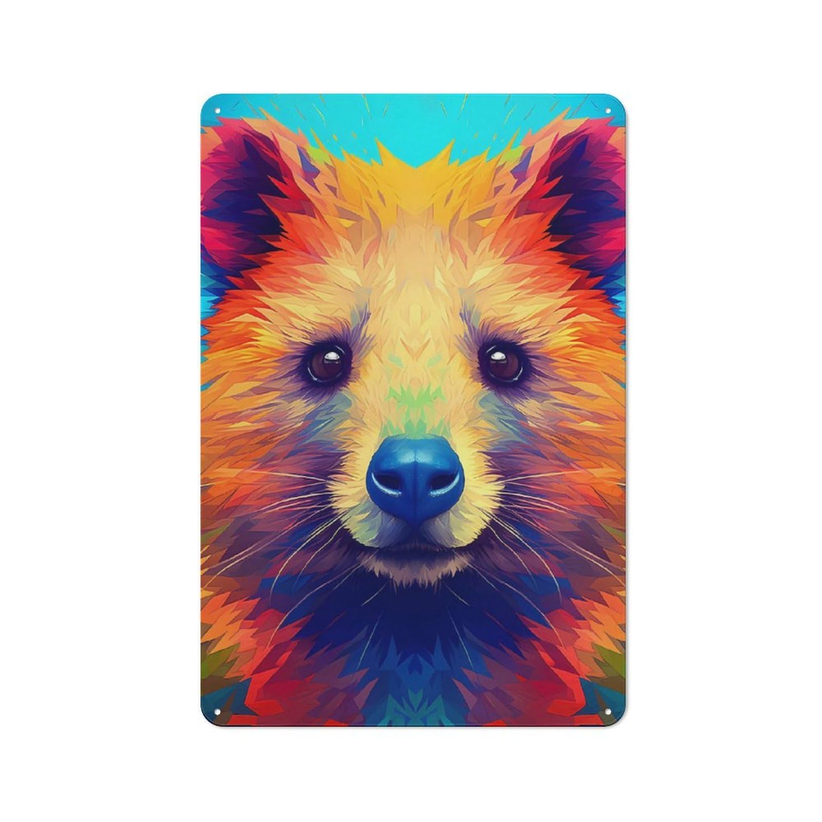 Junmoney Quokka Colorful Tin Wall Plaque With Design 30X20cm, Country Vintage Cottage Wall Art For Kitchen, Cottage, Porch Or Garden Room