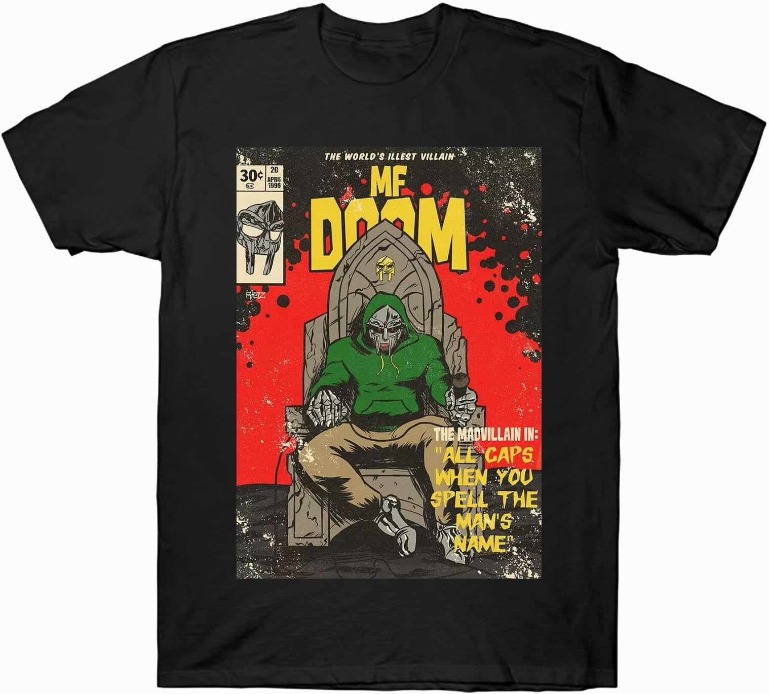 MF Doom Shirt Poster Tshirt Men Women Kids Soft Short Sleeve t Shirt Black